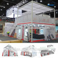 Detian double deck exhibition booth with hanging banners